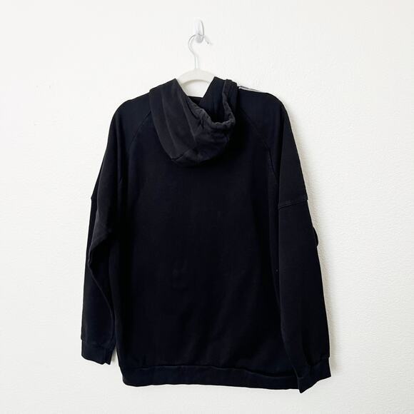 [Adidas] Black Originals Tape Fleece Pullover Hoodie Long Sleeve Men's Size XL - Picture 3 of 11